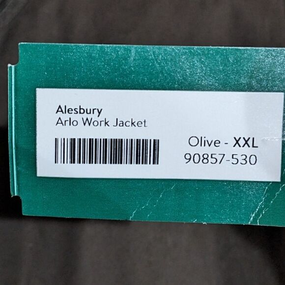 NWT ALESBURY Cotton Canvas Arlo Work Jacket Olive Size XXL - Picture 9 of 12